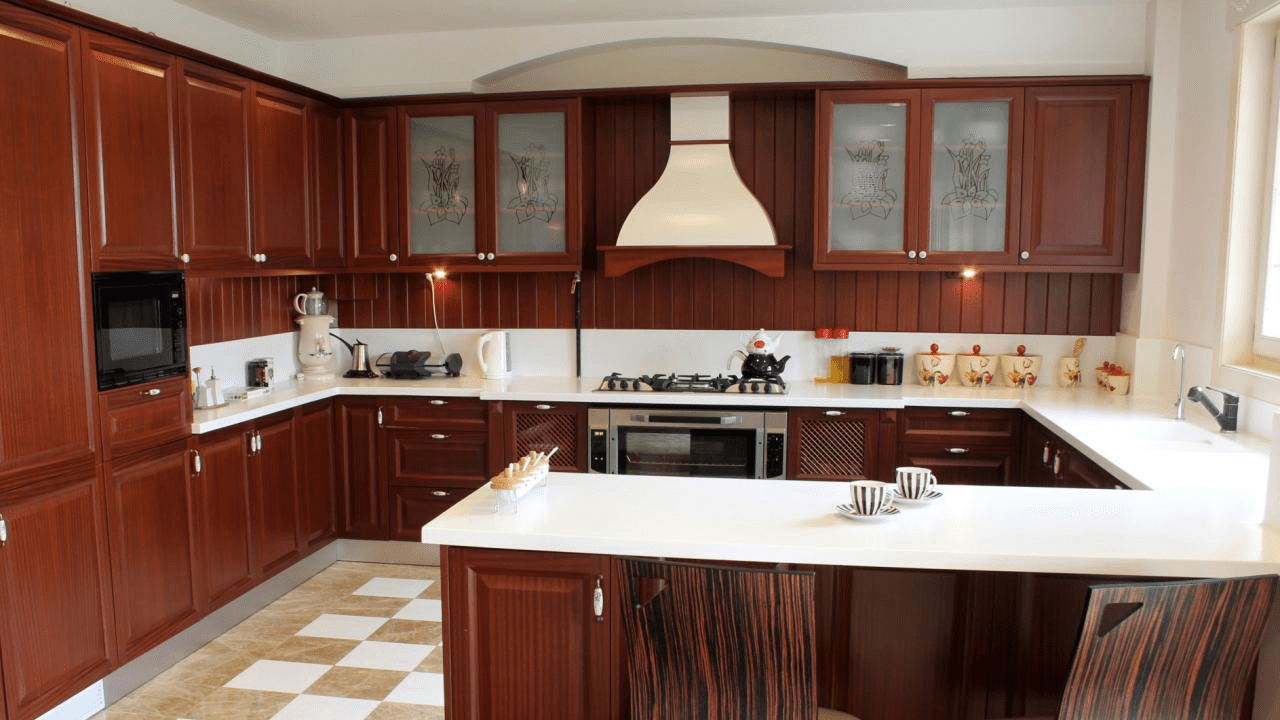 U-Shaped Kitchen Island